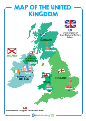 Детская карта великобритании