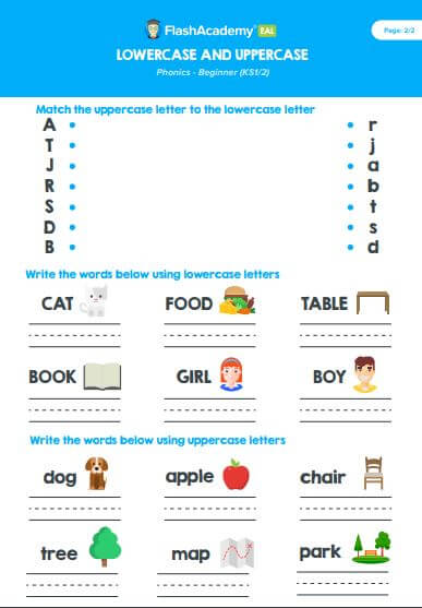 Alphabet lowercase and Uppercase Practice - FlashAcademy