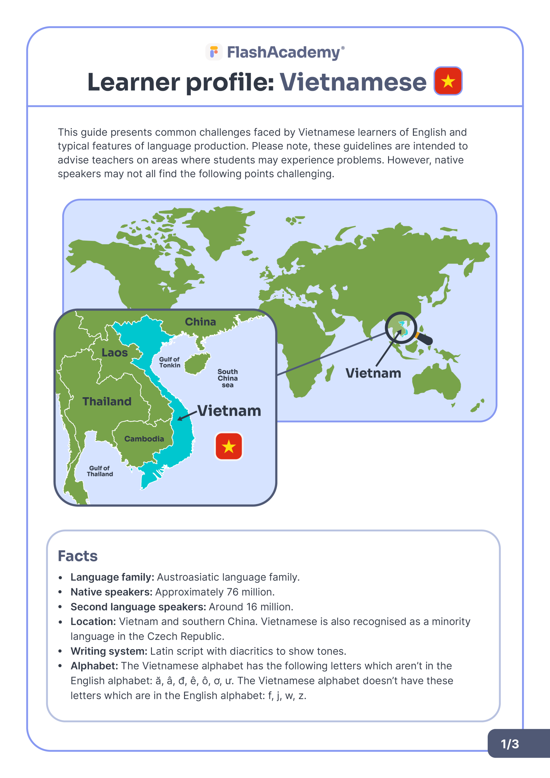 Learner Profile: Vietnamese