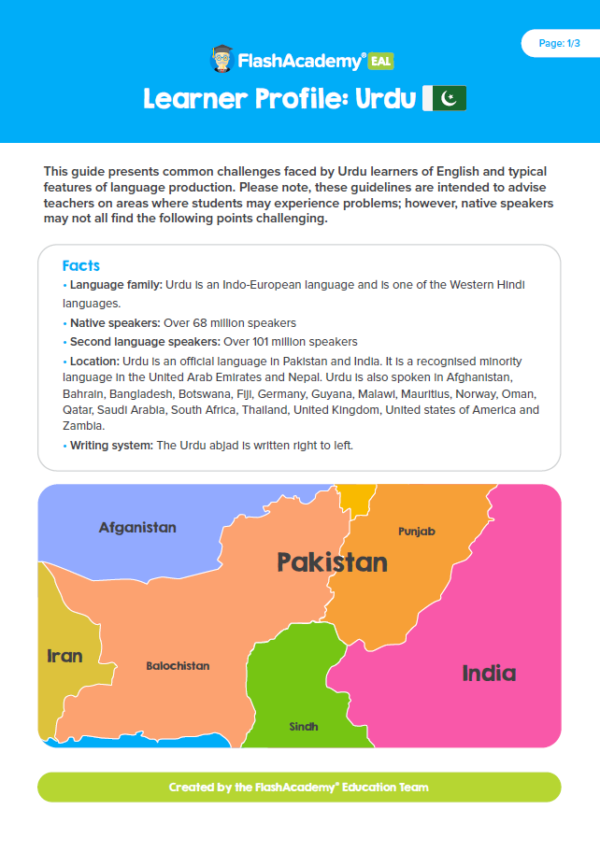 Learner Profile: Urdu