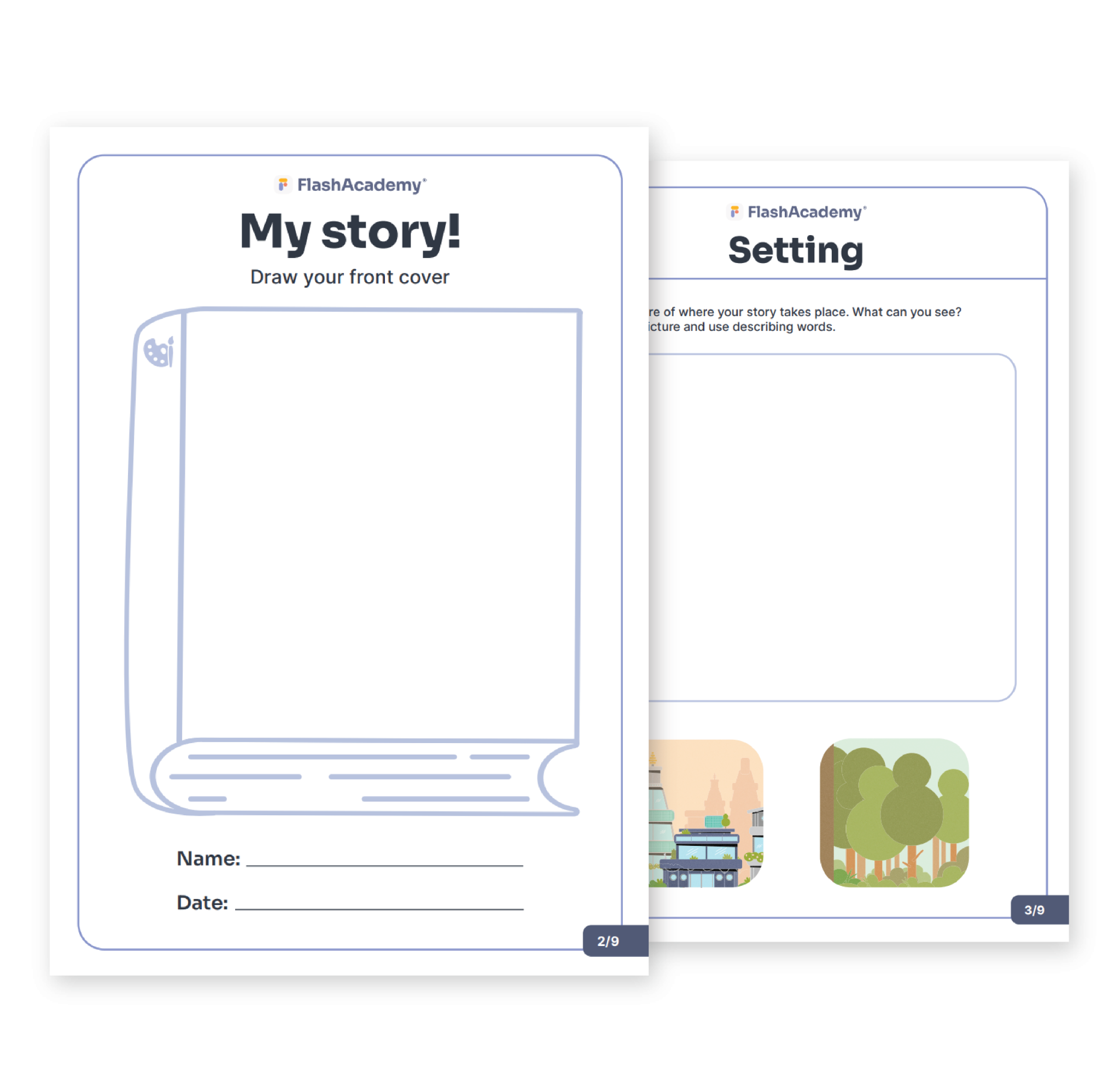 My story worksheet | creative EAL activity | FlashAcademy®