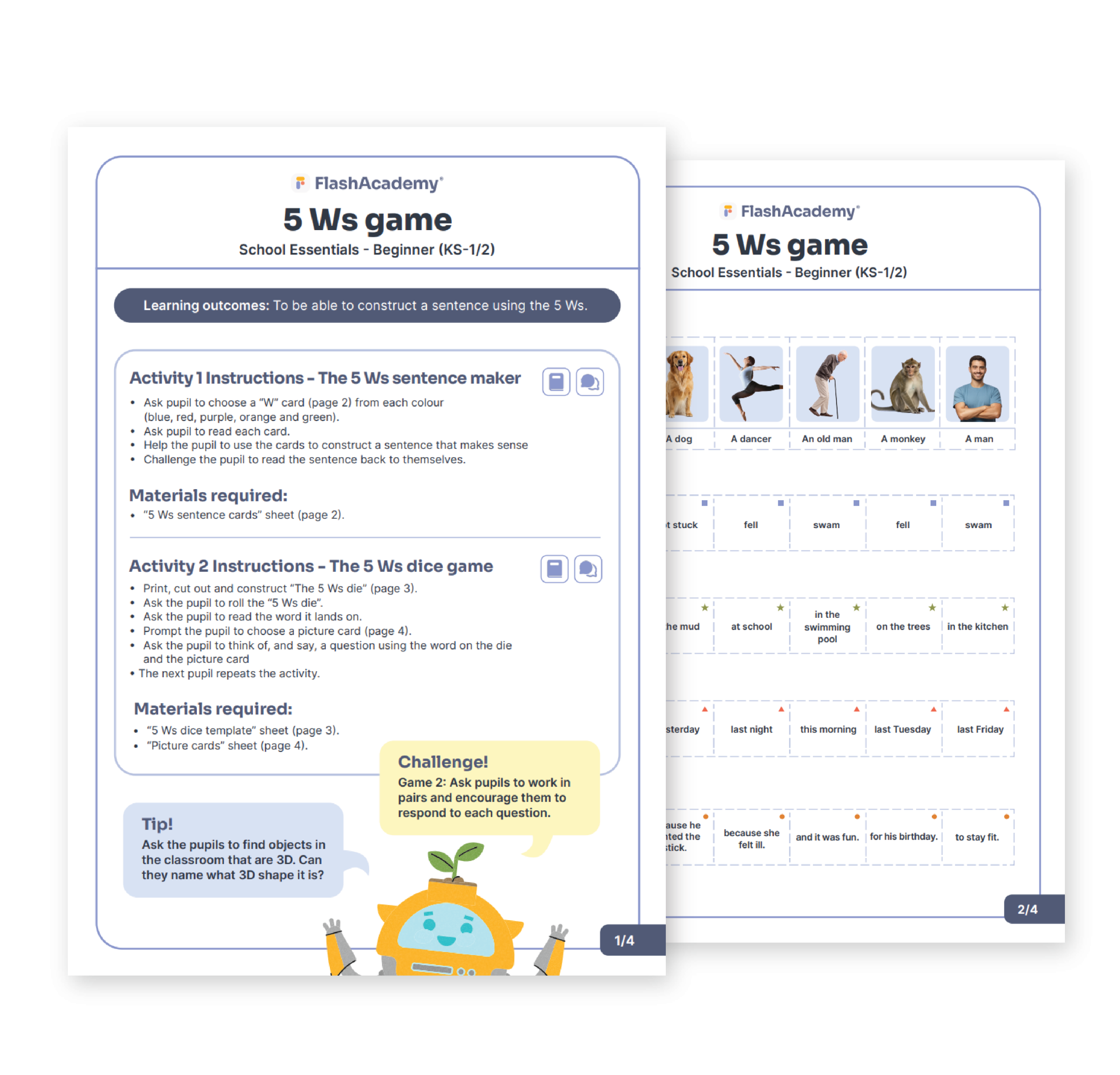 Question Words – The 5 Ws Poster 