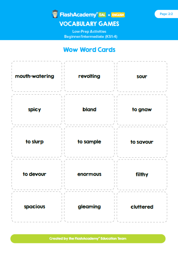 Wow words: Vocabulary Games 