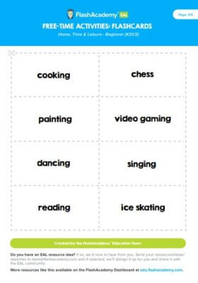Free Time Flashcards