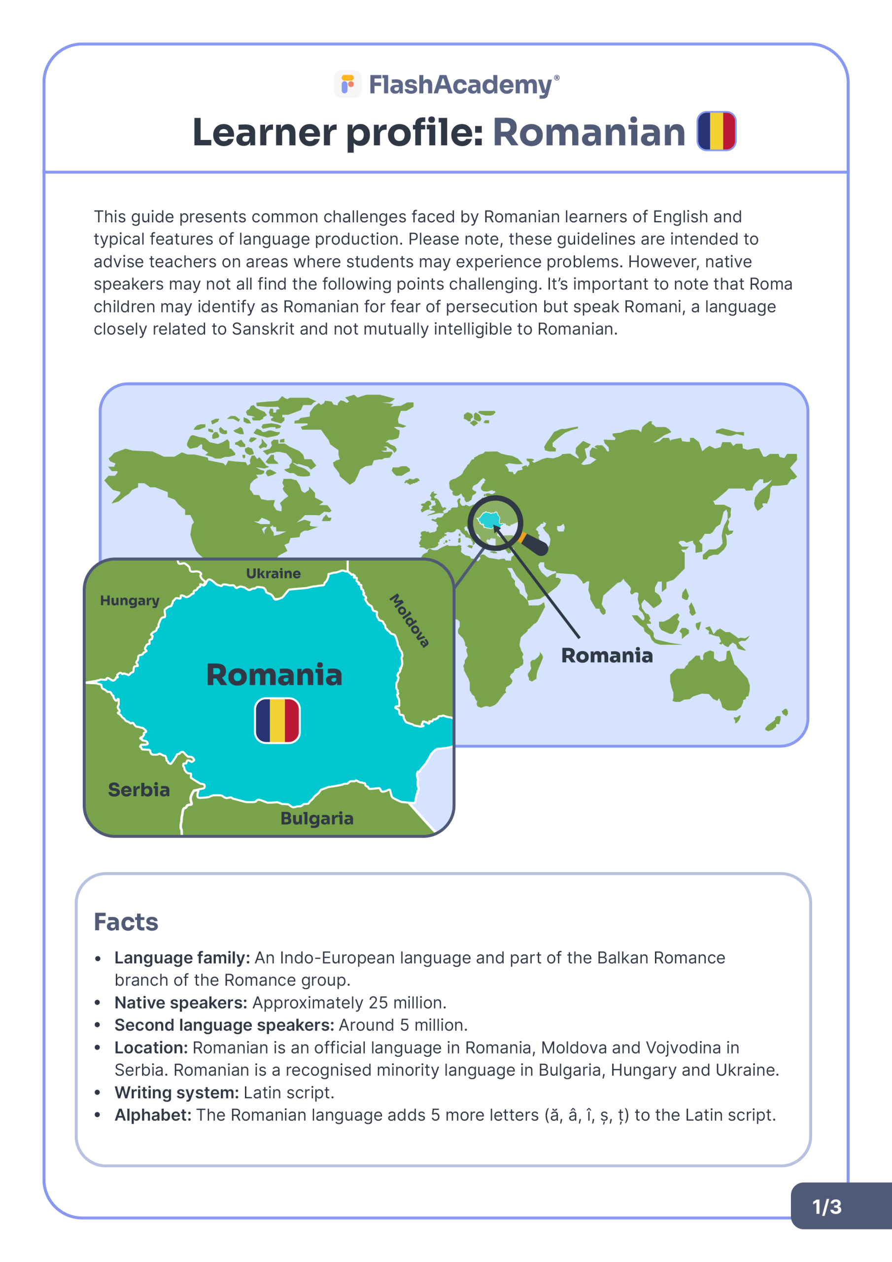 Learner Profile: Romanian